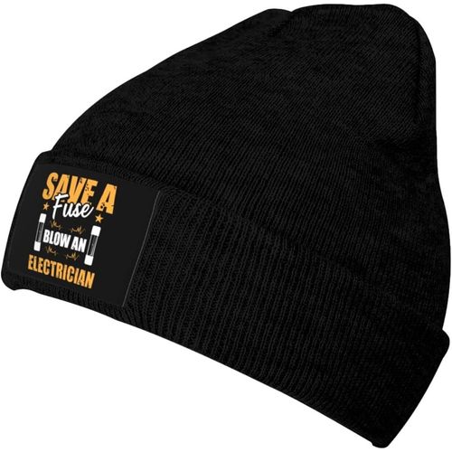 Save Fuse Blow An Electrician Bonnet Tricoté Unisexe Pour L'hiver Chaud Noir