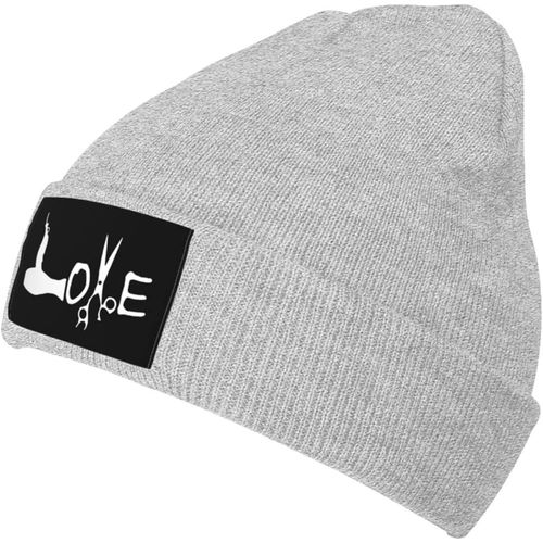 I Love Barber Knit Cap Unisexe Hiver Chaud Bonnet Tricoté Noir