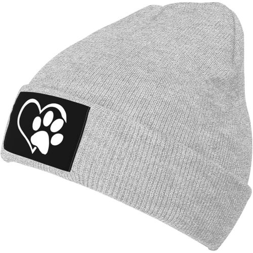 Chapeau Tricoté En Forme De Patte De Chien, Amoureux Des Animaux, Unisexe, Chaud, Pour L'hiver, Noir