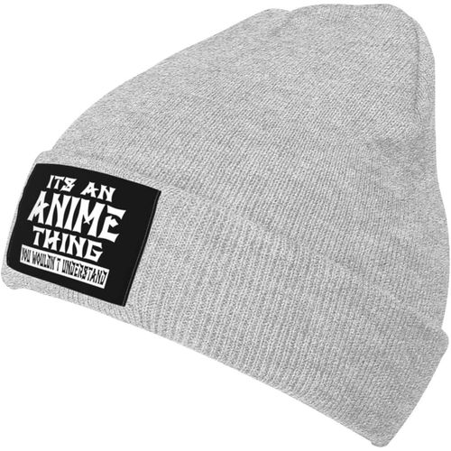 C'est Une Chose D'anime Que Vous Voudriez Tricoter Chapeau Unisexe Hiver Chaud Tricoté Chapeau Noir