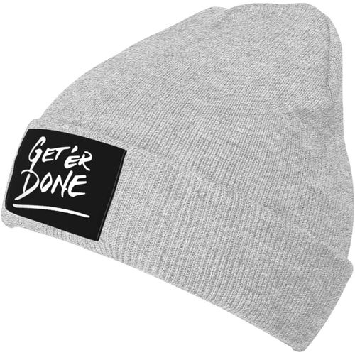 Get Er Done Bonnet Tricoté Unisexe Pour L'hiver Chaud Noir