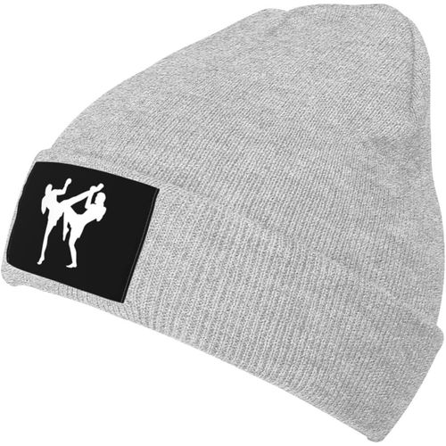 Bonnet Tricoté De Boxe Unisexe Hiver Chaud Bonnet Tricoté Noir