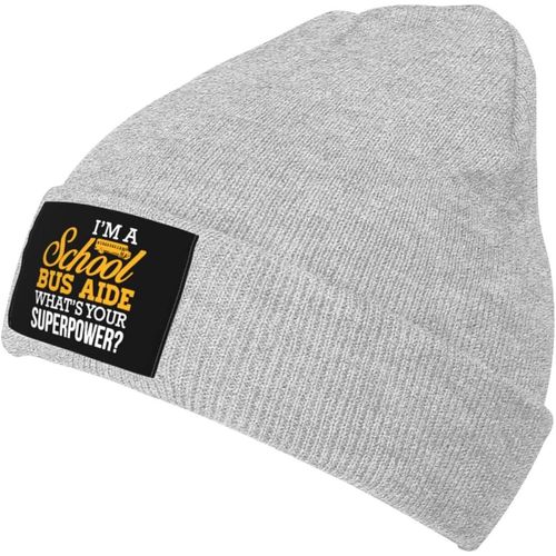 Je Suis Conducteur De Bus Scolaire, Quelle Est Votre Superpuissance, Casquette Tricotée Unisexe, Chapeau Chaud D'hiver Noir