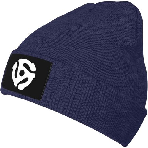 Dj 45 Rpm Adaptateur Bonnet Tricoté Unisexe Hiver Chaud Bonnet Tricoté Noir