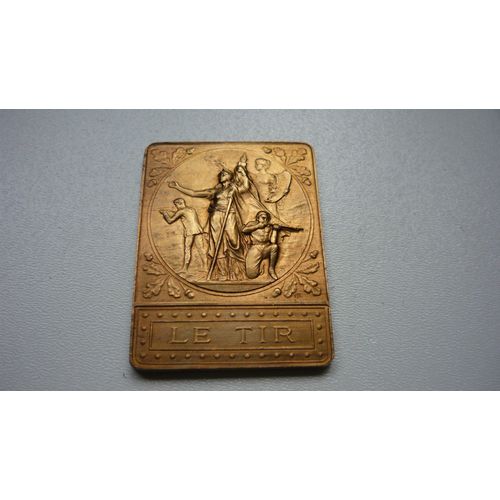 Plaque Medaille Ancienne « Le Tir » - Bronze
