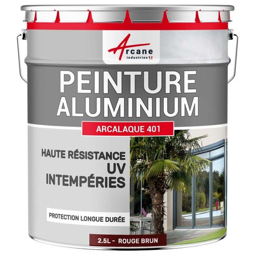 Peinture aluminium fenêtre veranda portail Rouge Brun - Ral 3011 2.5 L