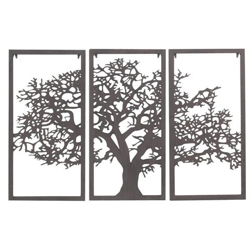 Triptyque Arbre de vie Métal Baobab