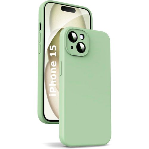 Coque Silicone Verte Pour Iphone 15 Little Boutik®