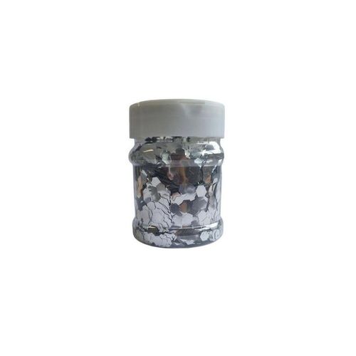 Paillettes Nid D'abeille 100g 6mm Argent