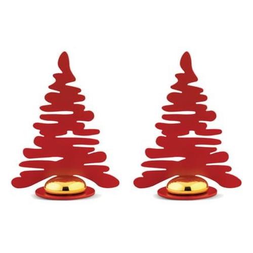 Alessi - Lot de 2 marque-places - Barkplace Tree - Rouge  - Rouge