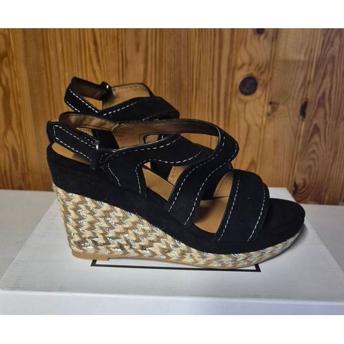 Sandale / Nu-Pieds Noire Compensé Femme Taille 41 Neuf Dans La Boîte