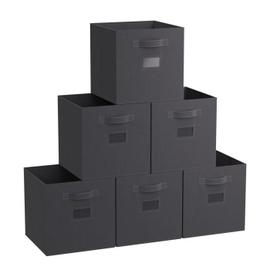 DIMJ Boite Rangement, 3 Pièces Panier Cube de Rangement Pliables Avec  Fenêtre Transparente, Casier Rangement Tissu Carton, Armoire, Tiroir, 34 x  23 x 23 cm, Beige : : Cuisine et Maison