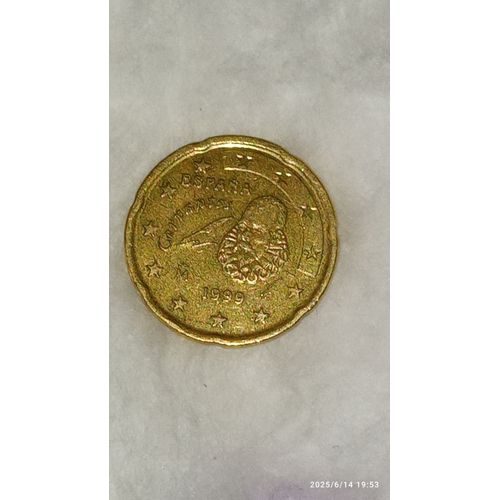 Piece 20 Centimes D'Euro A Collectionné Rare Espagne 1999
