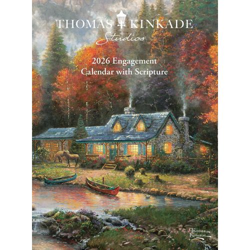 Thomas Kinkade Studios 2026 Monthly/Weekly Engagement Calendar With Scripture