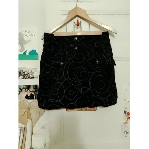 Jupe Boule Noire Motifs Gris 38 M Cache Cache.