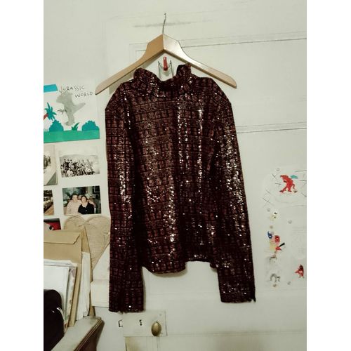 Top Col Montant Perles Cousues Colorées 38 M Zara.