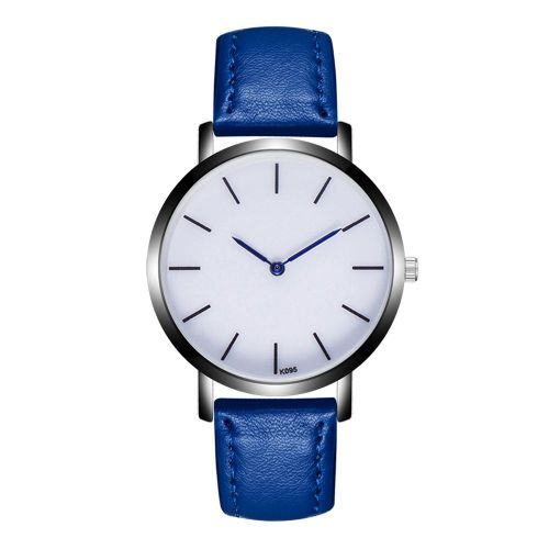 Montre-Bracelet A Quartz Zhoulianfa Pour Homme, Simple Et Professionnelle, Avec Cadran Rond (Bleu Roi)