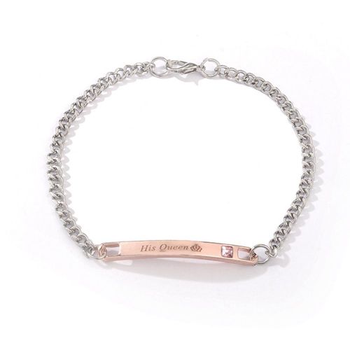 Bracelet Pendentif En Alliage Pour Homme Et Femme, Accessoire De Bijouterie Simple (Golden Queen)