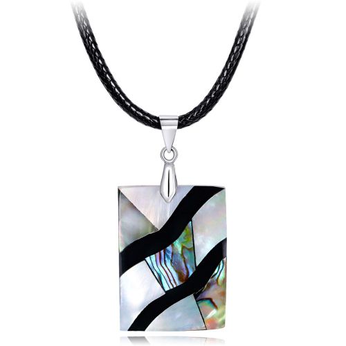 Collier A Pendentif Rond En Coquillage D'ormeau Pour Femme, Accessoire De Bijouterie Tendance Et Charmant