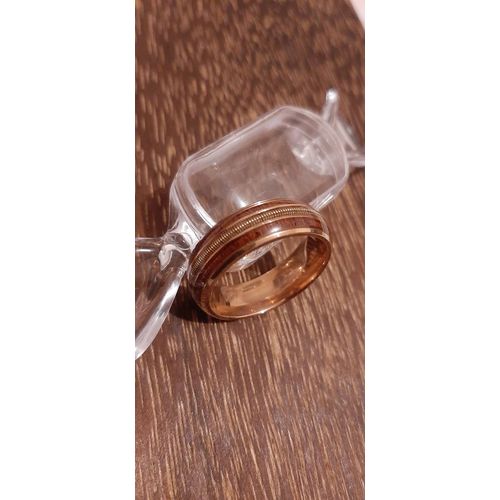 Bague Couleur Or Rose À Grain De Bois