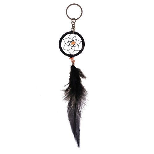 Porte-Cles En Alliage Avec Pendentif En Forme De Plume Attrape-Reves, Decoration Exquise Pour Sac A Main