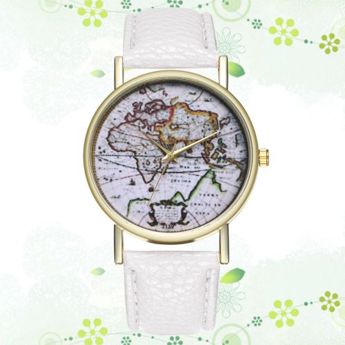 Montre A Quartz Zhoulianfa Avec Bracelet En Cuir Synthetique, Motif Simple, Unisexe, Pour Couple (Blanc)