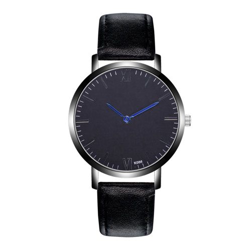 Montre-Bracelet A Quartz Zhoulianfa Pour Homme, Cadran Rond, En Alliage, Tendance, Pour Le Travail (Noir)