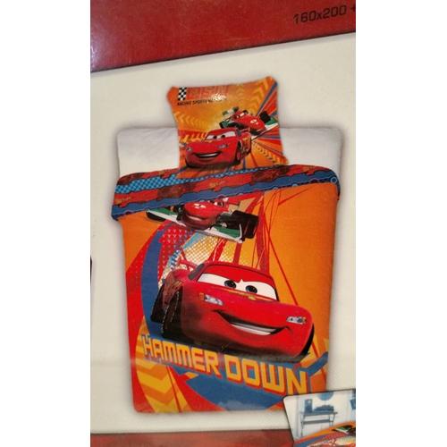 Parure De Lit Cars 160 X 200 Composition Coton Neuf