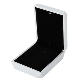 Boite a bijoux avec eclairage LED pour demande en mariage (blanc, boite a colliers)
