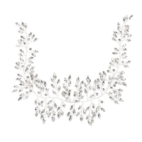 Bandeau De Mariee Avec Strass Et Chaine Pour Cheveux, Accessoires De Mariage, Bijoux Pour Femmes