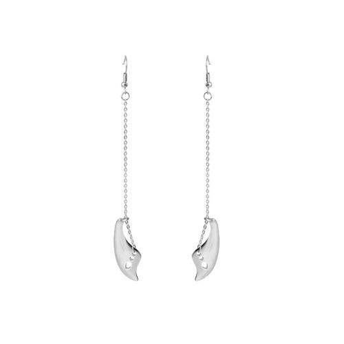 Boucles D'oreilles Longues Pendantes En Forme De Hache Pour Femme (Argent)