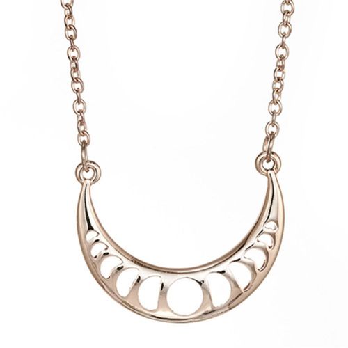 Collier Pendentif Creux Exquis Pour Femme, Accessoire De Bijouterie Tendance (Or Rose)