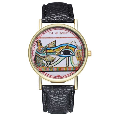 Montre A Quartz Zhoulianfa Avec Bracelet En Cuir Synthetique Et Cadran Rond Pour Couple (Noir)