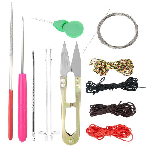 Ensemble De 13 Outils De Bijouterie Pour Bricolage, Ciseaux, Fil De Perles, Limes, Outils De Dissolvant Pour La Fabrication De Bijoux