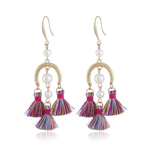 Boucles D'oreilles A Tige Tendance Pour Femmes Et Filles, Accessoires De Decoration A Pompons, Ez1266
