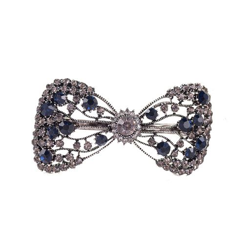 Barrette A Cheveux Exquise Pour Femme Avec Strass (Chg-1521 Bleu Encre)