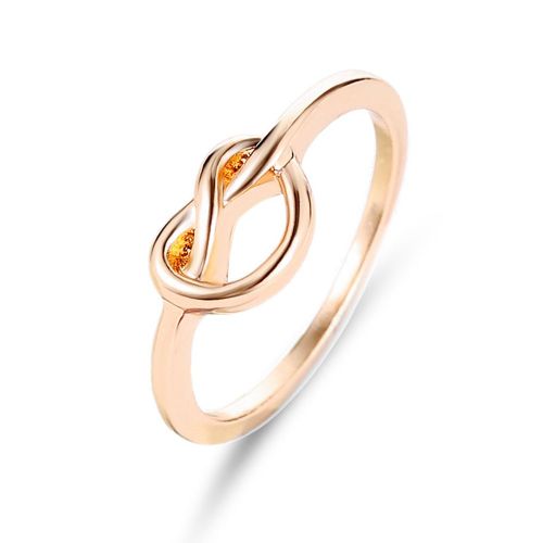 Bague A Noud Torsade En Cuivre Pour Femme (Doree)