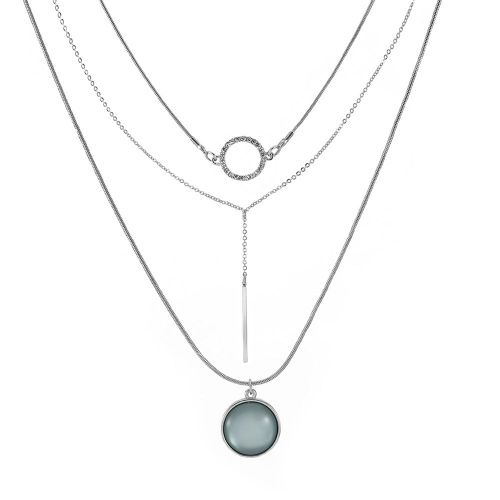 Collier Simple En Alliage Multicouche Pour Femmes Et Filles, Pendentif, Chaine, Bijoux Decoratifs