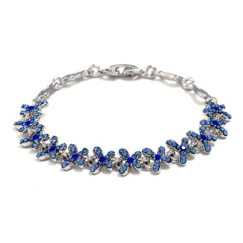 Bracelet Jonc En Strass Pour Femme (Bleu N¡Ã 3)