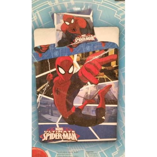 Parure De Lit Spiderman 160 X 200 Composition Coton Neuf 