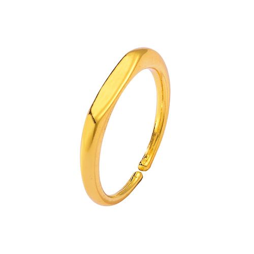 Bagues Ouvertes Reglables En Cuivre Pour Couple, Pour Femmes Et Hommes (Grandes, Dorees)