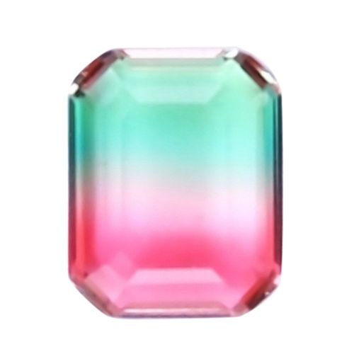 Pendentif Rectangulaire En Tourmaline Pasteque 8 X 10 Mm, Pierre De Verre, Accessoires De Bijouterie