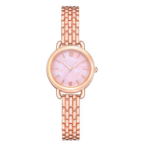 Montre-Bracelet A Quartz Gaiety Pour Femme, Bracelet En Cuir Synthetique Et Alliage (Beige)