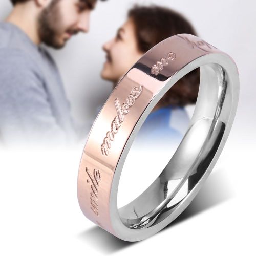 Bague De Fiancailles Tendance En Acier Titane Avec Strass Ronds, Cadeau Pour Homme Et Femme (7# Femme)