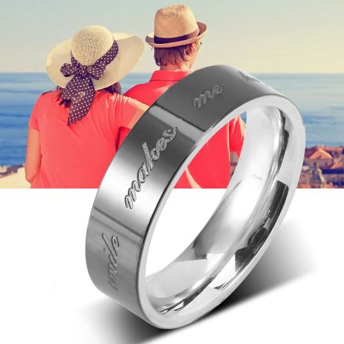 Bague De Fiancailles Tendance En Acier Titane Avec Strass Ronds, Cadeau Ideal Pour Homme Et Femme (8# Male)