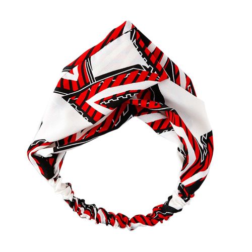 Bandeau Elastique Croise En Tissu Pour Femme (Rouge)