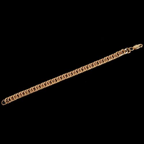 Bracelet A Maillons Tendance Pour Homme, Chaine Gourmette En Alliage Dore, Ornement Elegant, 10 Mm