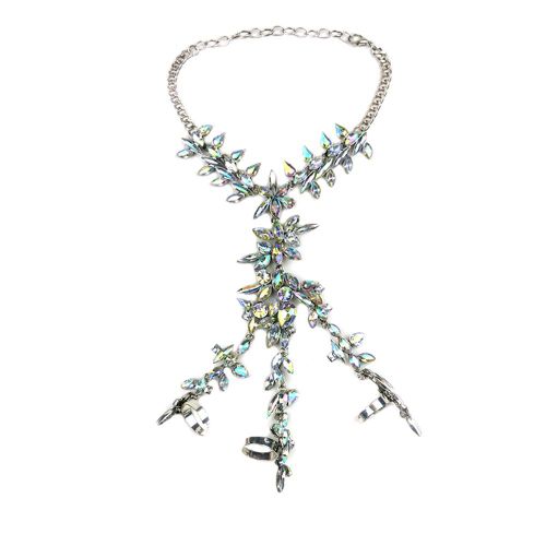 Bracelet En Alliage Avec Strass Pour Femme (Argent)