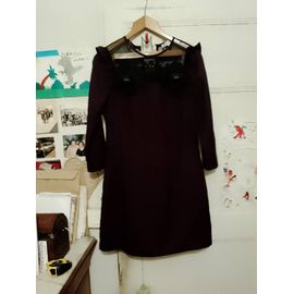 Robe Prune Haut Dentelle Noire 36 S Morgan De Toi Neuve.