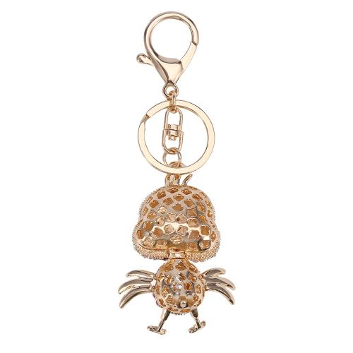 Porte-Cles En Alliage Avec Motif Canard Mignon Et Strass (Bleu)